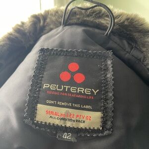 Peuterey Black Jacket with Red Logo
